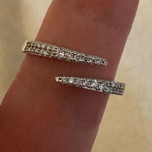Ring Concierge 14K White Gold Open Diamond Wrap Ring Size 7